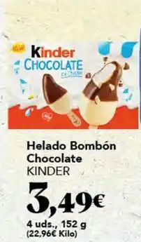 Gadis Kinder - helado bombon chocolate oferta