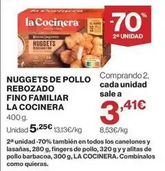 El Corte Inglés La cocinera - nuggets de pollo rebozado fino familiar oferta