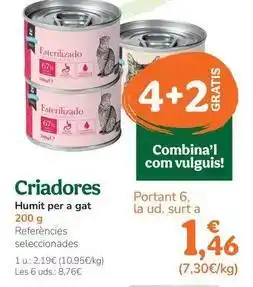 TiendAnimal Criadores - humedo para gato oferta
