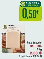 Masymas Martiko - paté superior oferta
