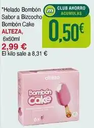 Masymas Alteza - helado bombon sabor a bizcocho bombon cake oferta