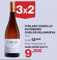 Hipercor Carlos - vi blanc godello do ribeiro oferta