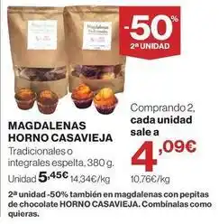 El Corte Inglés Magdalenas horno oferta