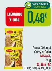 Masymas Maggi - pasta oriental curry o pollo oferta