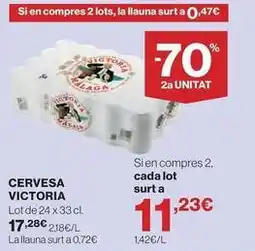 Hipercor Victoria - cervesa oferta