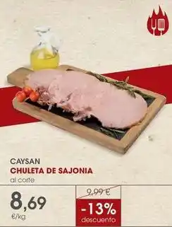 Supermercados Plaza Caysan - chuleta de sajonia oferta