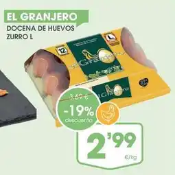 Supermercados Plaza El granjero - docena de huevos oferta