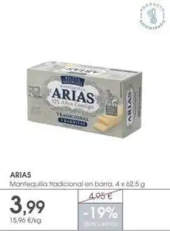Supermercados Plaza Arias - mantequilla tradicional en barra oferta