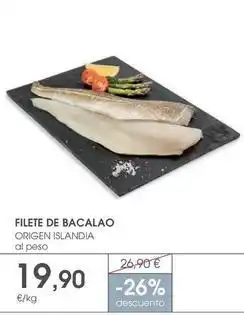 Supermercados Plaza Origen - filete de bacalao oferta