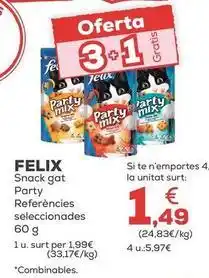 Kiwoko Felix - snack gato party oferta