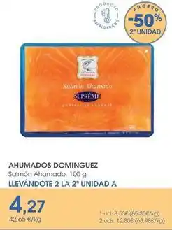 Supermercados Plaza Ahumados domínguez - salmón ahumado oferta
