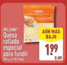 ALDI Milsani - queso rallado especial para fundir oferta