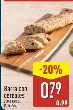 ALDI Barra con cereales oferta
