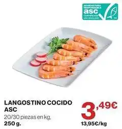 El Corte Inglés Langostino cocido asc oferta