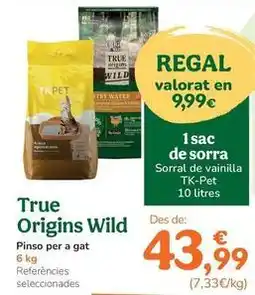 TiendAnimal True origins - wild pienso para gato oferta