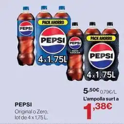 Hipercor Pepsi - original o zero oferta