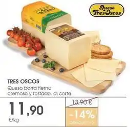 Tres oscos - queso barra tierno cremoso y tostado