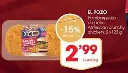 Supermercados Plaza El pozo - hamburguesa de pollo american crunchy chicken oferta
