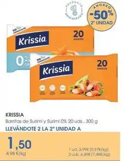 Supermercados Plaza Krissia - barritas de surimi y surimi 0% oferta