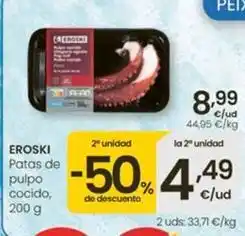 Eroski Eroski - patas de pulpo cocido oferta