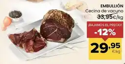 Autoservicios Familia Embullión - cecina de vacuno oferta