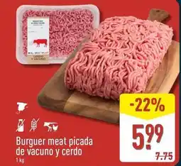 ALDI Burger meat picada de vacuno y cerdo oferta