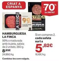 Hipercor La finca - hamburguesa oferta