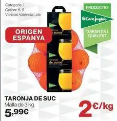 Hipercor Origen - taronja de suc oferta