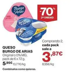 El Corte Inglés Burgo de arias - queso oferta