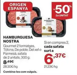 Hipercor Origen - hamburguesa nostra oferta
