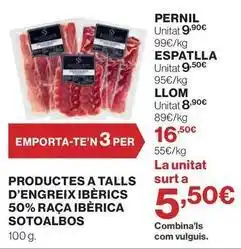 Hipercor Sotoalbos - pernil oferta
