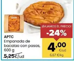 Autoservicios Familia Aptc - empanada de bacalao con pasas oferta