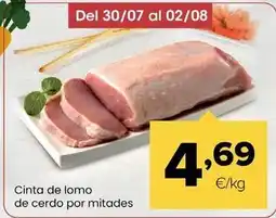 Autoservicios Familia Cinta de lomo de cerdo por mitades oferta