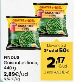 Autoservicios Familia Findus - guisantes finos oferta
