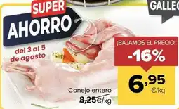 Autoservicios Familia Conejo entero oferta