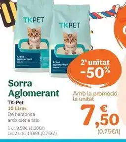 TiendAnimal Tk-pet - arena aglomerante oferta