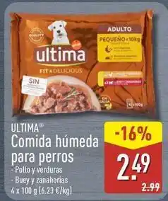 ALDI Última - comida humeda para perros oferta