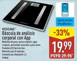 ALDI Medisana - báscula de analisis corporal con app oferta