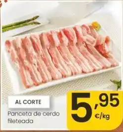 Eroski Panceta de cerdo fileteada oferta