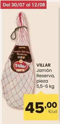 Autoservicios Familia Villar - jamon reserva oferta