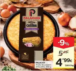 Caprabo Palacios - truita de patates amb ceba oferta
