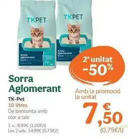 TiendAnimal Tk-pet - arena aglomerante oferta