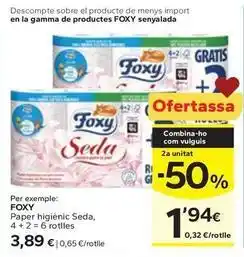 Caprabo Foxy - paper higienic seda oferta