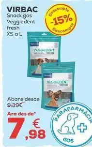 Kiwoko Virbac - snack perro veggiedent fresh xs a l oferta