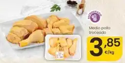 Eroski Medio pollo troceado oferta