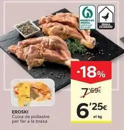 Caprabo Eroski - cuixa de pollastre per fer a la brasa oferta