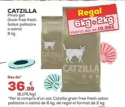 Kiwoko Catzilla - pienso gato grain free fresh sabor pollo o salmon oferta