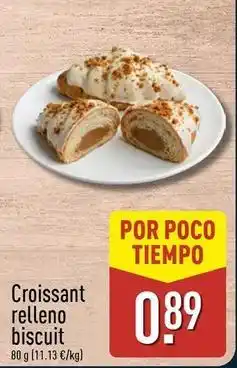 ALDI Croissant relleno biscuit oferta