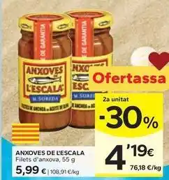 Caprabo Anxoves de l'escala - filets d'anxova oferta