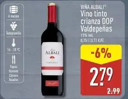 ALDI Viña albali - vino tinto crianza dop valdepenas oferta